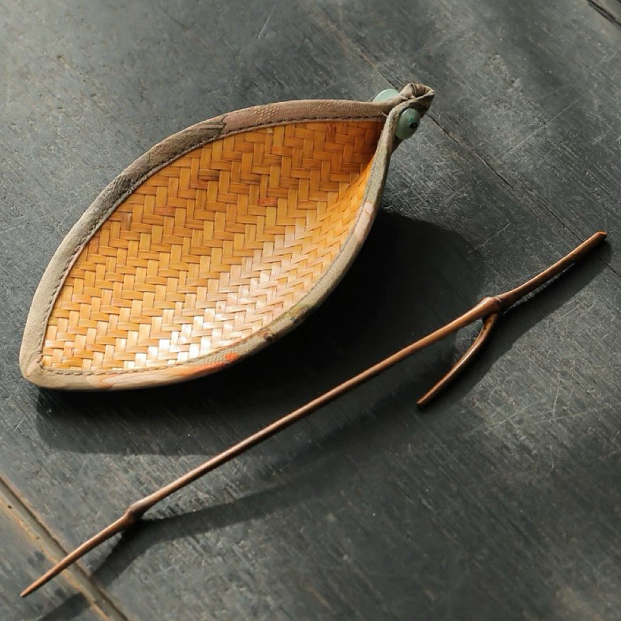 Chinese Bamboo Tea Tools Set – Handmade Scoop & Stirrer for Gongfu Tea Ceremony