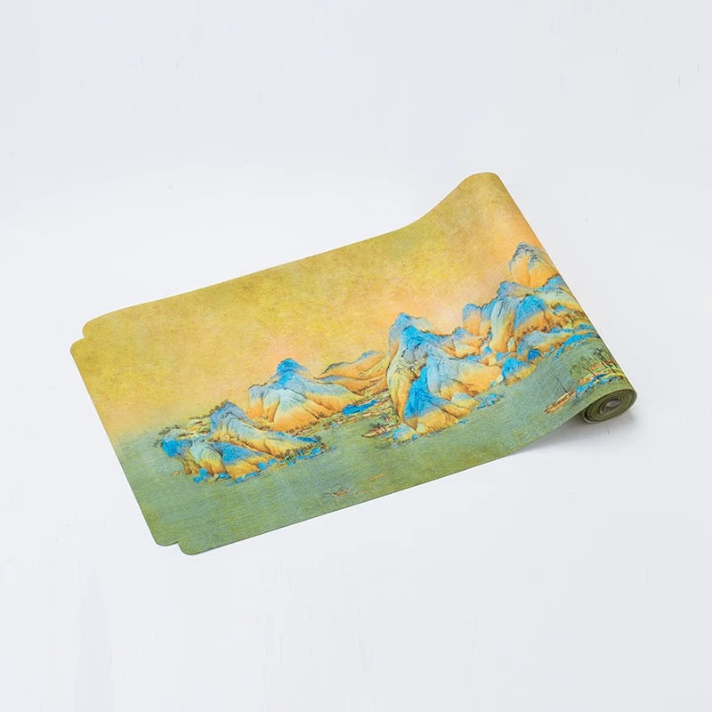 250cm×30cm Japanese-Style Waterproof Tea Table Runner – Zen Extra-Long Absorbent Mat for Chinese Tea Ceremonies (Luxury Fabric Tea Decor)