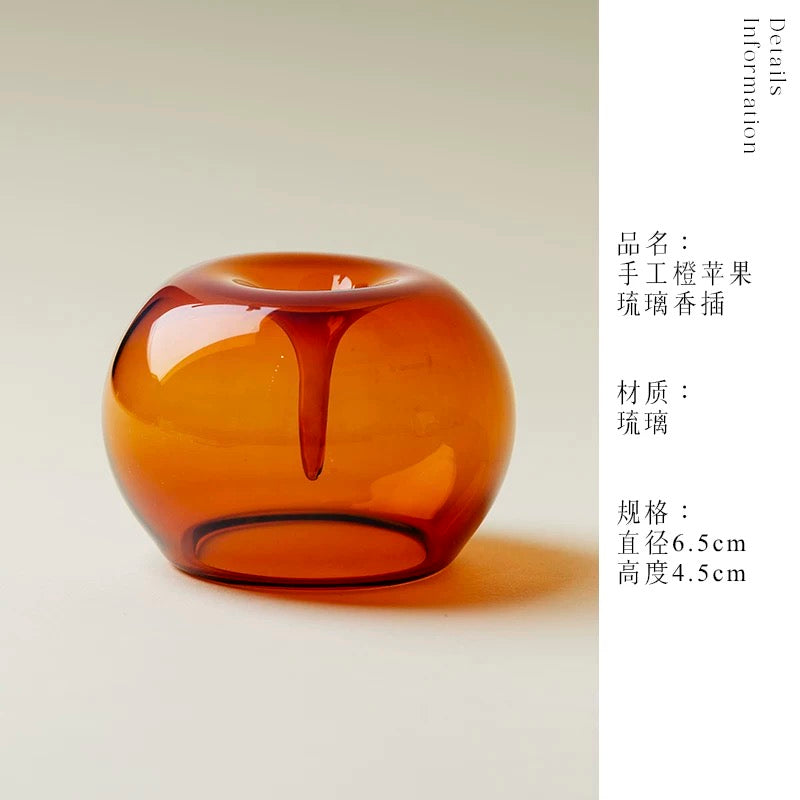 Artisan Glass Incense Holder – Premium Handcrafted Zen Fragrance Stand for Cone/Stick Incense (Chinese Modernist Decor)