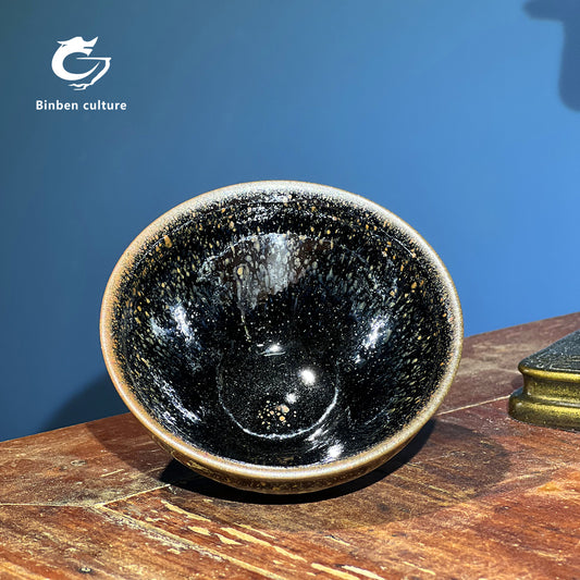 夏行健 燈型:束口 釉面:柴油燒油滴