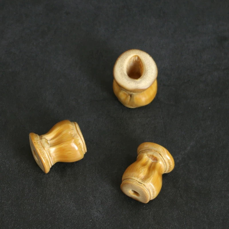 Premium Handcrafted Bamboo Charms – Rare Buddha Belly & Tortoiseshell Bamboo Miniatures one piece