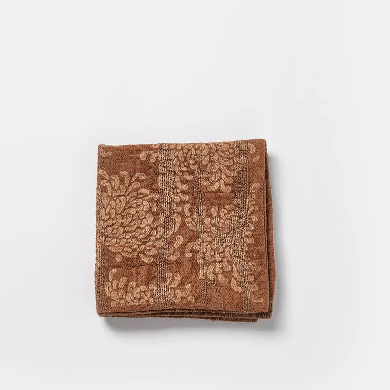 Pure Linen Tea Towel Set - Minimalist Jacquard Tea Table Runner with Absorbent Coasters (Dry Tea Ceremony Cloth & Teapot Care Kit)