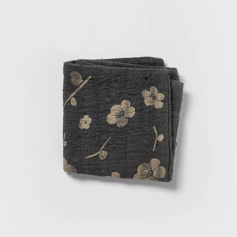 Pure Linen Tea Towel Set - Minimalist Jacquard Tea Table Runner with Absorbent Coasters (Dry Tea Ceremony Cloth & Teapot Care Kit)