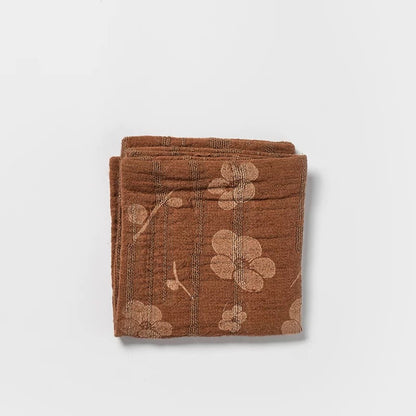 Pure Linen Tea Towel Set - Minimalist Jacquard Tea Table Runner with Absorbent Coasters (Dry Tea Ceremony Cloth & Teapot Care Kit)