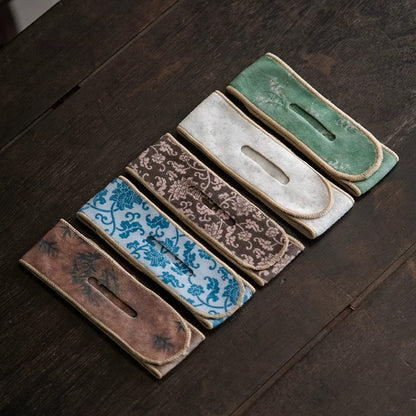 Suede Tea Set Protection Straps - Anti-Collision Wrapping Bands for Teapots & Cups (Portable Travel Accessories for Outdoor Tea Ceremonies)