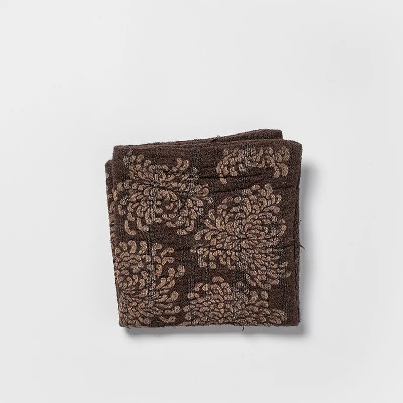 Pure Linen Tea Towel Set - Minimalist Jacquard Tea Table Runner with Absorbent Coasters (Dry Tea Ceremony Cloth & Teapot Care Kit)