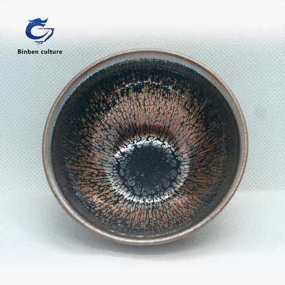 Wu Linsen Jianzhan Type: Bundle mouth Glazed surface: Flame color