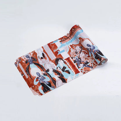 250cm×30cm Japanese-Style Waterproof Tea Table Runner – Zen Extra-Long Absorbent Mat for Chinese Tea Ceremonies (Luxury Fabric Tea Decor)