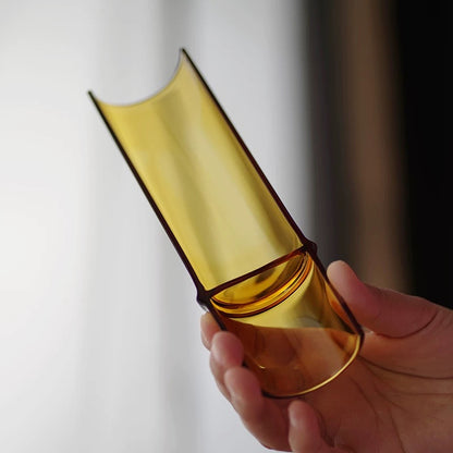 Elegant Bamboo-Inspired Glass Tea Scoop – Transparent Household Tea Tool for Measuring, Awakening, and Serving Tea | Multi-Purpose Tea Scoop, Pick, Stirrer, and Tea Leaf Holder | Essential Tea Ceremony Accessory