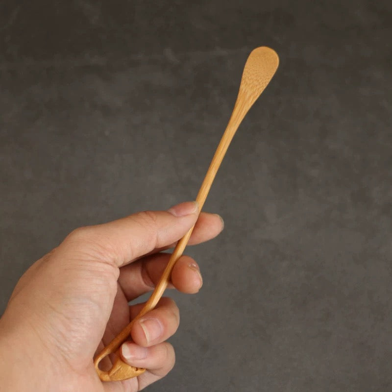 Premium Carved Bamboo Tea Tools – 3-Piece Lotus Leaf Set with Tea Scoop & Picker