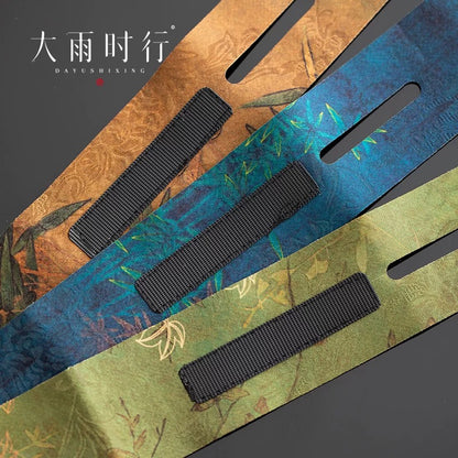 Monsoon-Proof Hook & Loop Tea Wrap— Velcro Straps for Zisha Teapot Protection (Travel-Ready Wrapping System for Outdoor Tea Ceremonies)