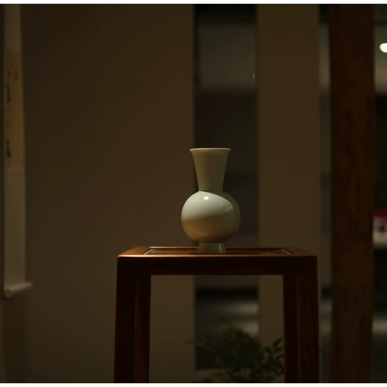 Shadow Blue Twin-Handled Vase－ Song Dynasty Style Scholar's Object (Celadon Flower Vase for Tea Room & Study)