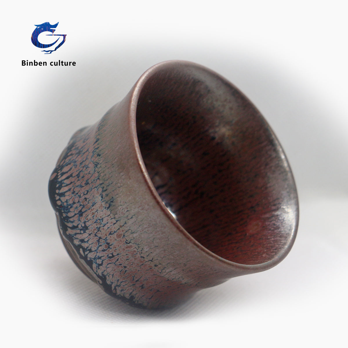 Chen Yuanfu Type: Bamboo Knot Glazed Surface: Diesel fired Purple Gold Oil Drop