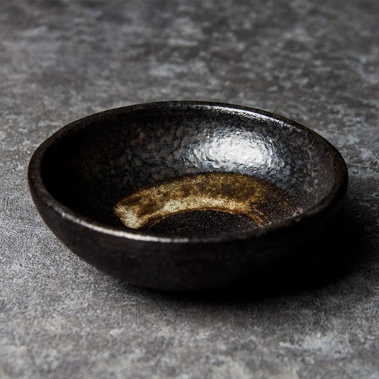 Handmade Coarse Clay Conical Tea Cup - Japanese-Style Chawan Master Cup, Rustic Wood-Fired Ceramic Tea Bowl (Large Size)