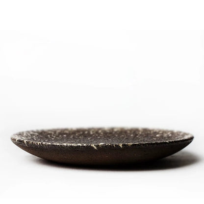 Handmade Coarse Clay Teapot Tray – Zen-Inspired Ceramic Drip Tray, Japanese-Style Dry Brewing Plate & Tea Table, Retro Tea Stand