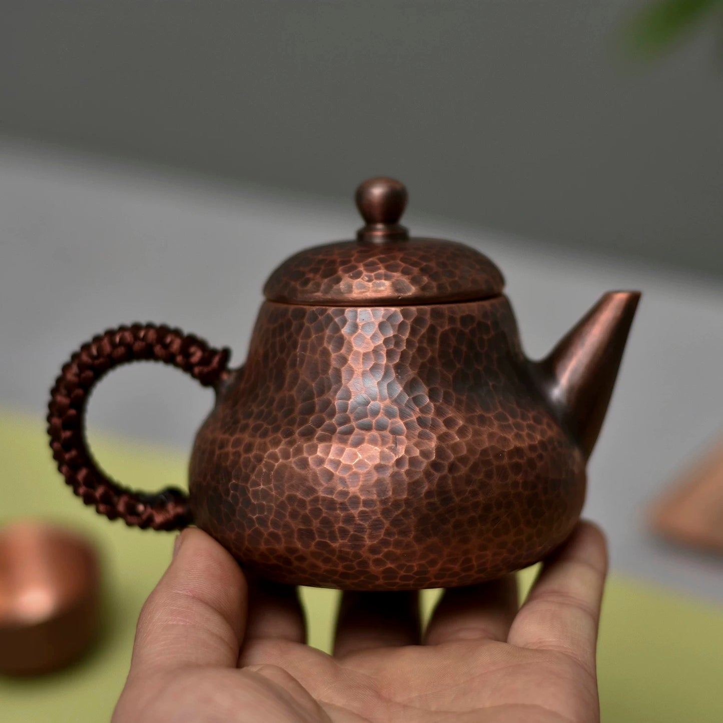 Handcrafted Mini Copper Teapot - Small Retro Gongfu Tea Brewer with Handle