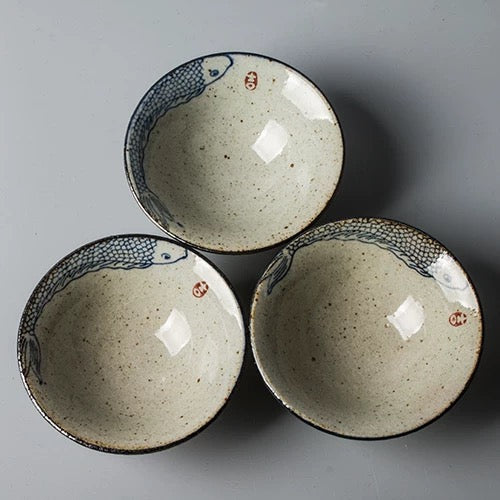 Antique-Style Hand-Painted Tea Cup - Jingdezhen Ceramic Tea Set, Japanese Rustic Chawan, Pu'er Tea Cup & Bamboo-Hat Cup