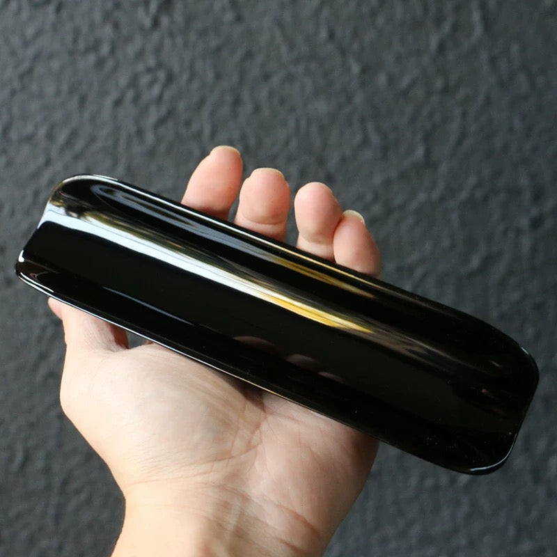 Gold-Leaf Ginkgo Tea Tools – Handmade Lacquered Bamboo Scoop & Tea Tray