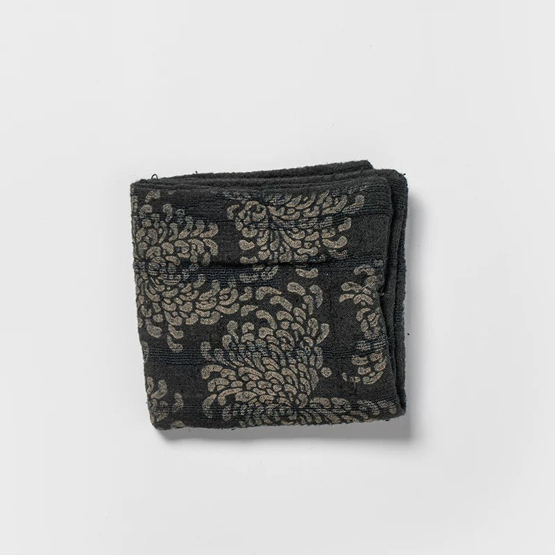 Pure Linen Tea Towel Set - Minimalist Jacquard Tea Table Runner with Absorbent Coasters (Dry Tea Ceremony Cloth & Teapot Care Kit)