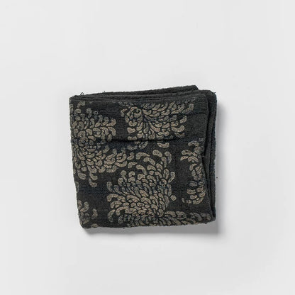 Pure Linen Tea Towel Set - Minimalist Jacquard Tea Table Runner with Absorbent Coasters (Dry Tea Ceremony Cloth & Teapot Care Kit)