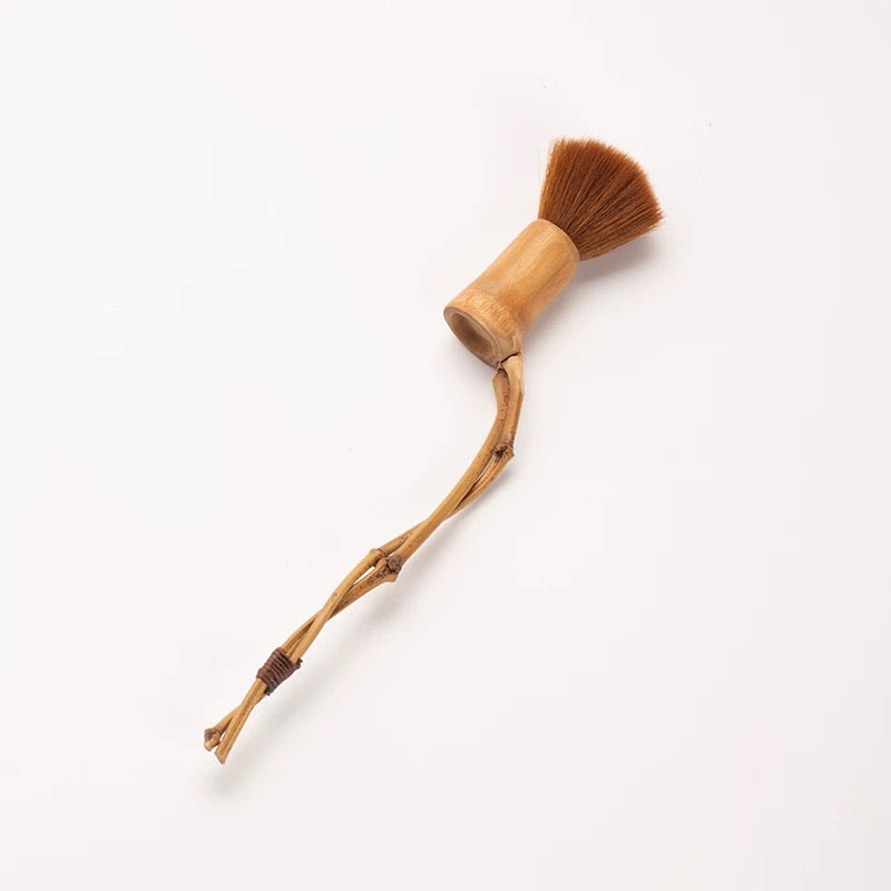 Bamboo 'Six Gentlemen' Tea Ceremony Set - Includes Teapot Brush, Tea Scoop, Pick, Funnel, Tongs & Storage Tube with Rattan Mat