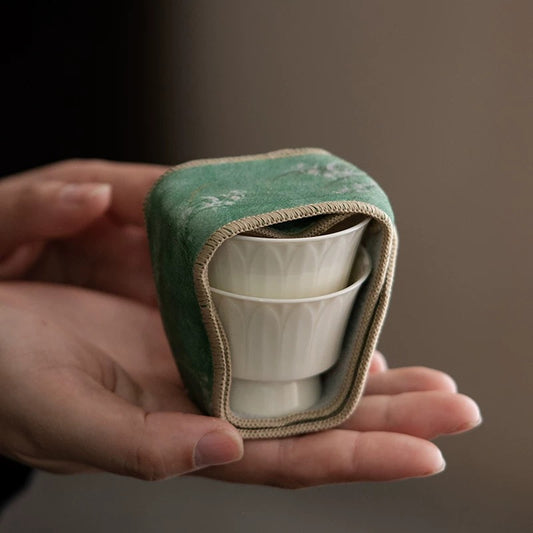 Suede Tea Set Protection Straps - Anti-Collision Wrapping Bands for Teapots & Cups (Portable Travel Accessories for Outdoor Tea Ceremonies)