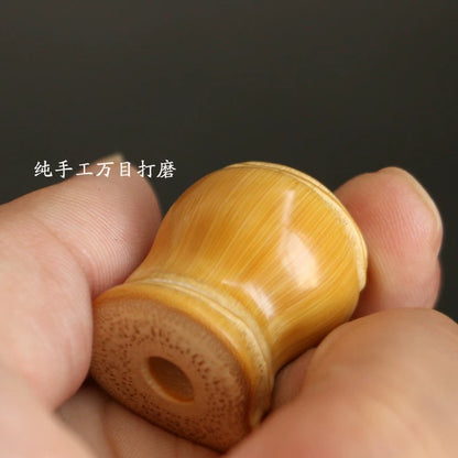 Premium Handcrafted Bamboo Charms – Rare Buddha Belly & Tortoiseshell Bamboo Miniatures one piece