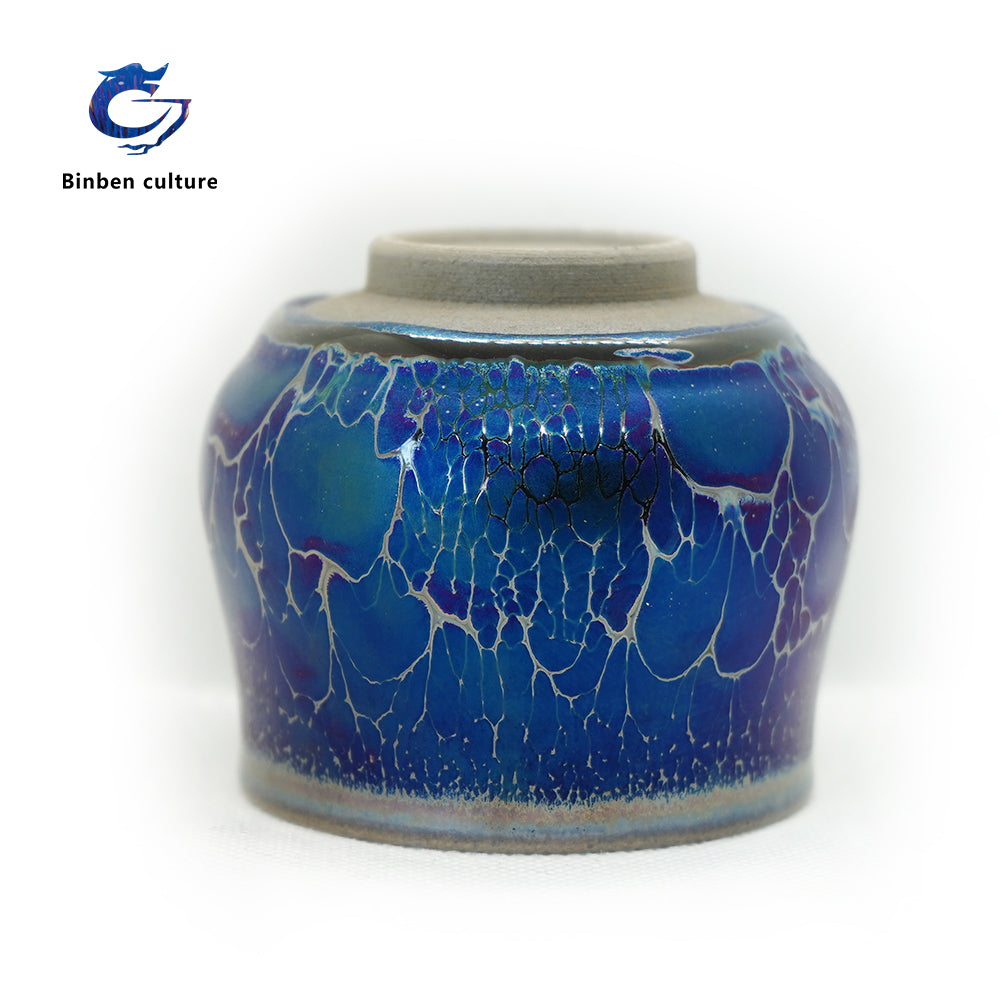 Blue Enchantress Series glazed hand holding scenting cup