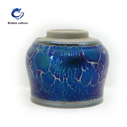 Blue Enchantress Series glazed hand holding scenting cup