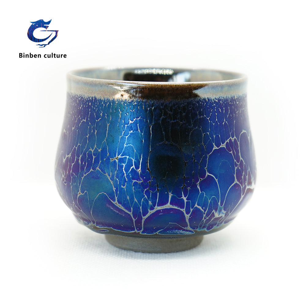 Blue Enchantress Series glazed hand holding scenting cup