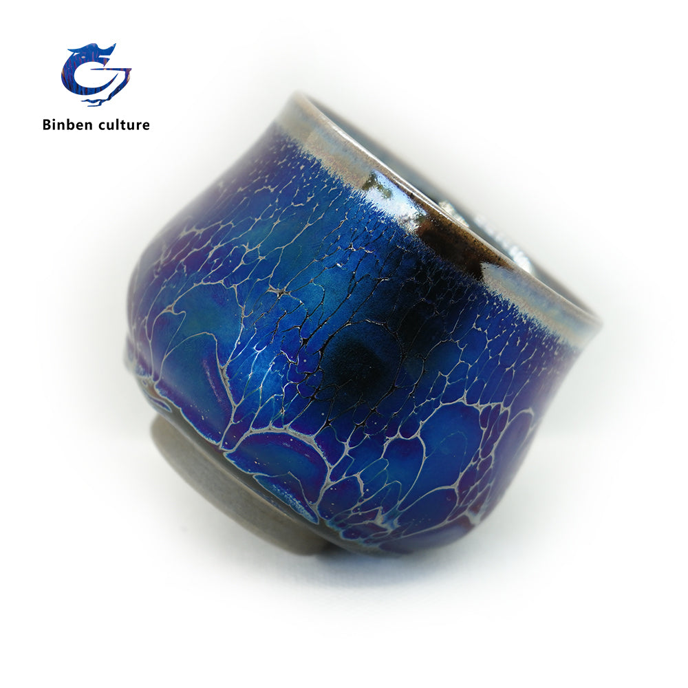 Blue Enchantress Series glazed hand holding scenting cup