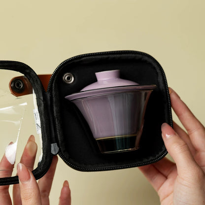 Purple Haze Travel Tea Set - Portable 1-Pot-2-Cup Fast Brew Kit for Car Camping & Outdoor Adventures