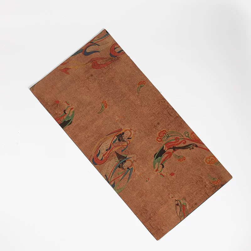 Gambiered Canton Silk Dry Tea Ceremony Mat – Chinese Zen-style Waterproof Table Runner (Antique-Inspired Tea Table Decor)