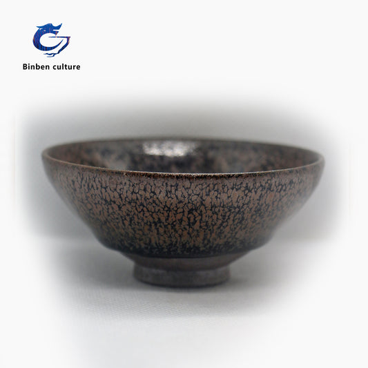 Guixi Hall Lamp Type: Flat Mouth Glazed Surface: Wood fired underglaze oil droplets