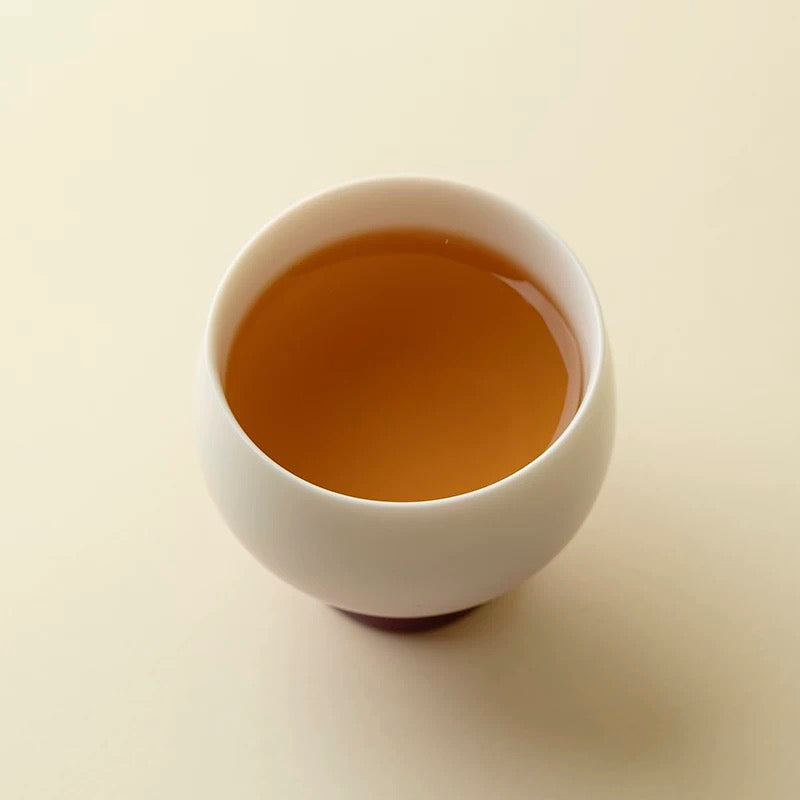 Gradient Purple Jade Porcelain Tea Cup – Artistic Stemmed Master Cup for Gongfu Tea