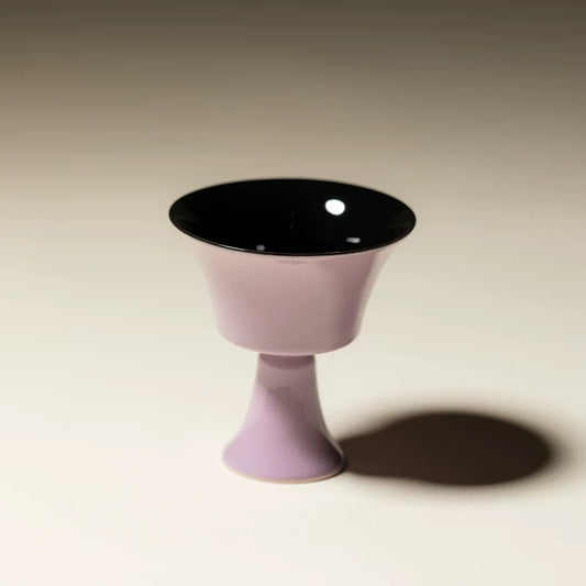Handmade Purple Jade Porcelain Tea Cup – Luxury Stemmed Gongfu Master’s Cup