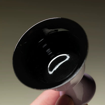 Handmade Purple Jade Porcelain Tea Cup – Luxury Stemmed Gongfu Master’s Cup