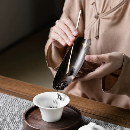 Classical Tea Tools Set - Bamboo Tea Scoop and Awakening Stick