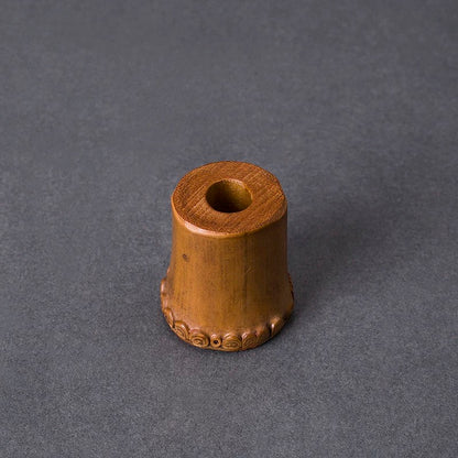 Aged Bamboo Tea Set – Natural Lid Stands & Cup Holders for Gongfu Ceremony one piece