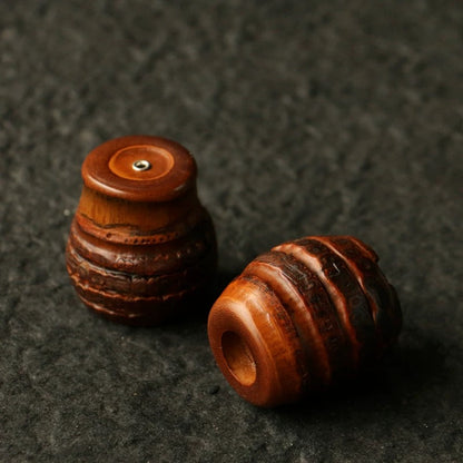 Premium Bamboo Incense Holder – Handmade Root-Wood Base with Natural Knot Holes incense stick holder . One piece