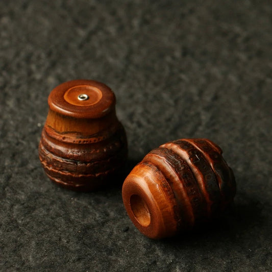 Premium Bamboo Incense Holder – Handmade Root-Wood Base with Natural Knot Holes incense stick holder . One piece