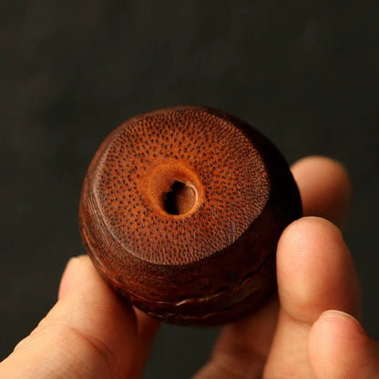 Premium Bamboo Incense Holder – Handmade Root-Wood Base with Natural Knot Holes incense stick holder . One piece