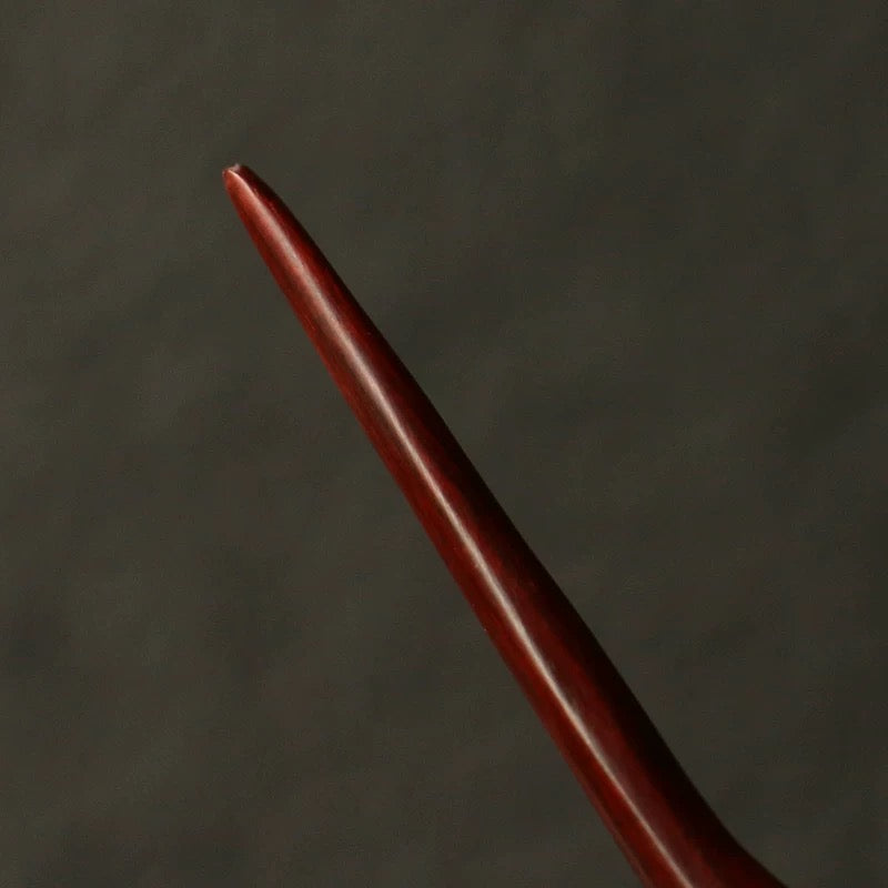 Handmade Rosewood Hairpin & Bamboo Tea Set – Chinese Classical Hair Accessory with Ceremonial Scoop