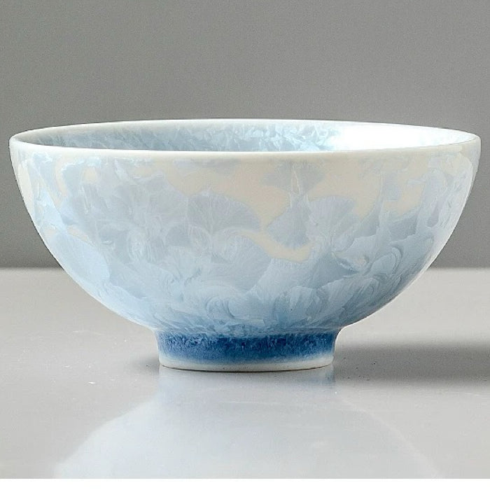Blue Ice Flower" 120ML Glaze Crystallization Ceramic Master Cup