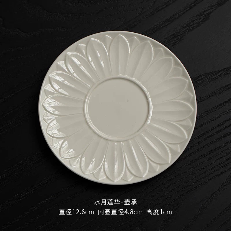 Song Dynasty-style Ding Kiln White Ceramic Teapot – Handmade Large Capacity Teapot with Filter, Retro Gongfu Tea Set for Home Brewing