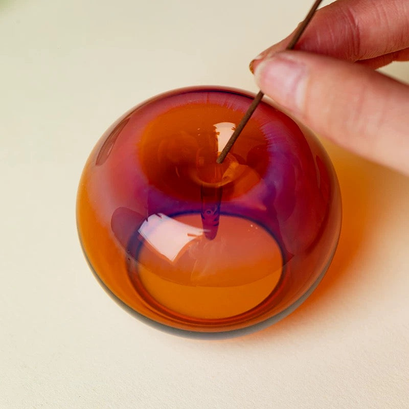 Artisan Glass Incense Holder – Premium Handcrafted Zen Fragrance Stand for Cone/Stick Incense (Chinese Modernist Decor)