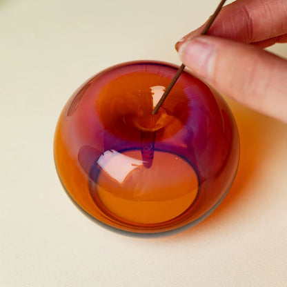 Artisan Glass Incense Holder – Premium Handcrafted Zen Fragrance Stand for Cone/Stick Incense (Chinese Modernist Decor)