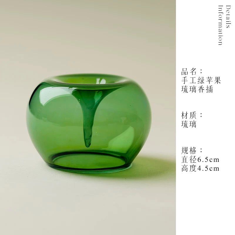 Artisan Glass Incense Holder – Premium Handcrafted Zen Fragrance Stand for Cone/Stick Incense (Chinese Modernist Decor)