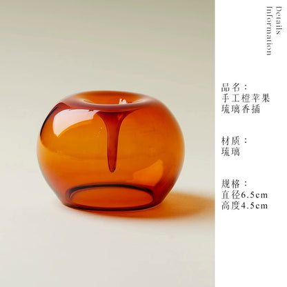 Artisan Glass Incense Holder – Premium Handcrafted Zen Fragrance Stand for Cone/Stick Incense (Chinese Modernist Decor)