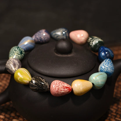 Chinese large lacquer Duobao bracelet Duobao bead bracelet rhinoceros skin fine snail lacquer men's tide Buddha beads men's and women's models